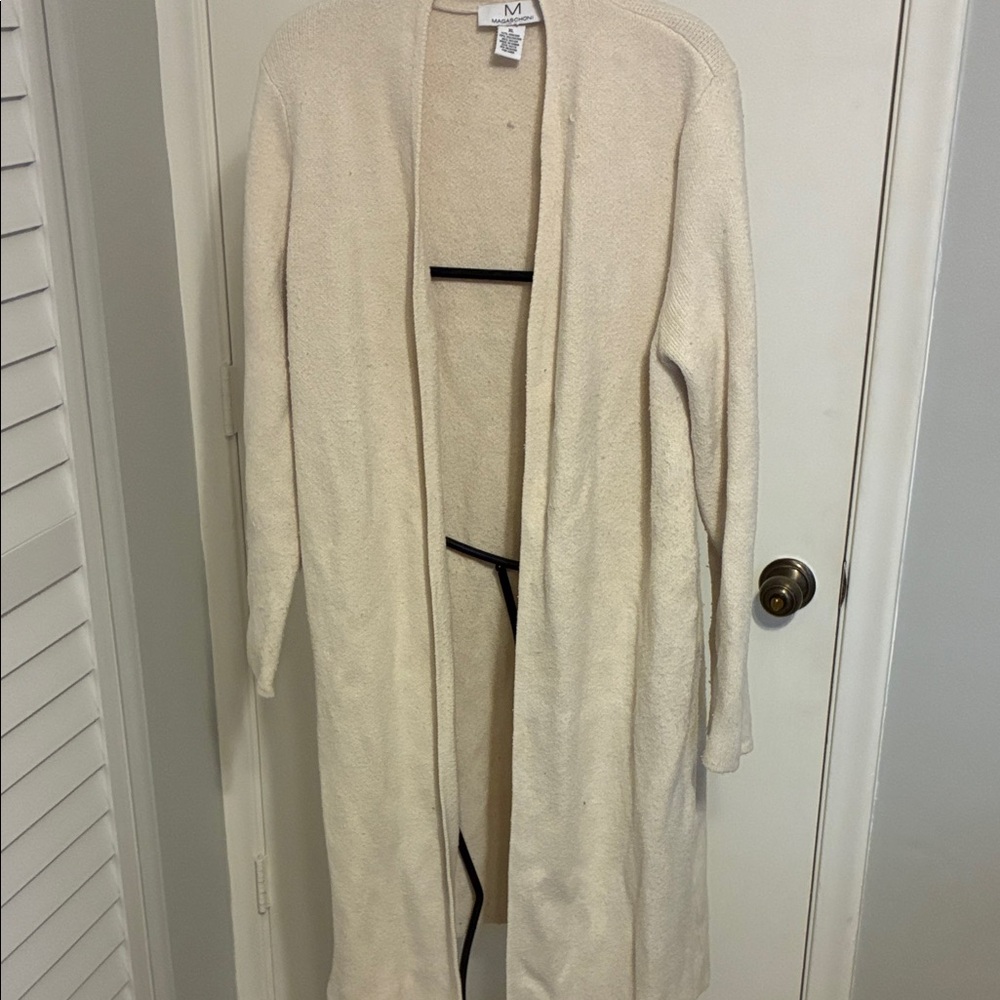Magaschoni Cream Long Cardigan
